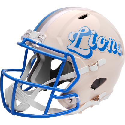 Detroit Lions Riddell Speed Retro Replica Helmet – left side logo view