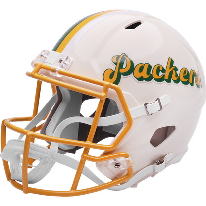 Green Bay Packers Riddell Speed Retro Replica Helmet – left side logo view