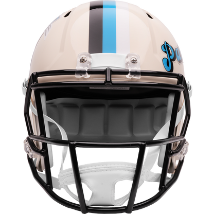 Carolina Panthers Riddell Speed Retro Replica Helmet – front facemask view