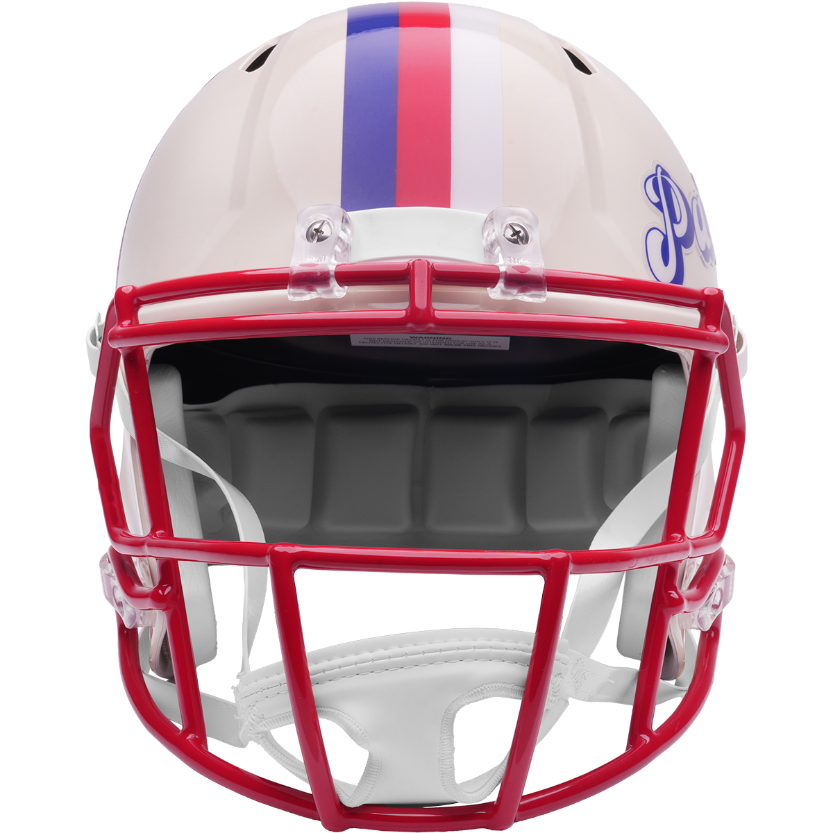 New England Patriots Riddell Speed Retro Replica Helmet – front facemask view
