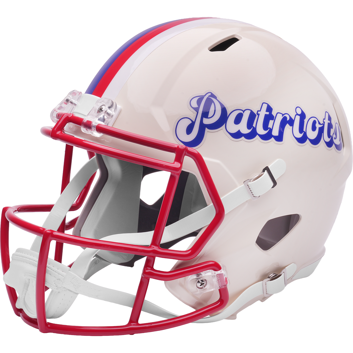 New England Patriots Riddell Speed Retro Replica Helmet – left side logo view