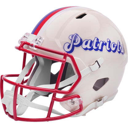 New England Patriots Riddell Speed Retro Replica Helmet – left side logo view