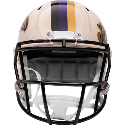 Baltimore Ravens Riddell Speed Retro Replica Helmet – front facemask view