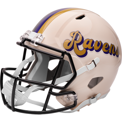 Baltimore Ravens Riddell Speed Retro Replica Helmet – left side logo view