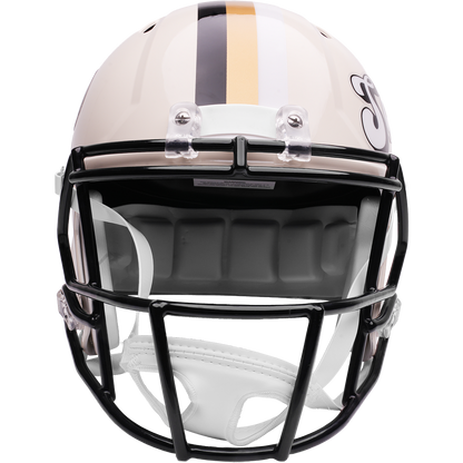 New Orleans Saints Riddell Speed Retro Replica Helmet – front facemask view