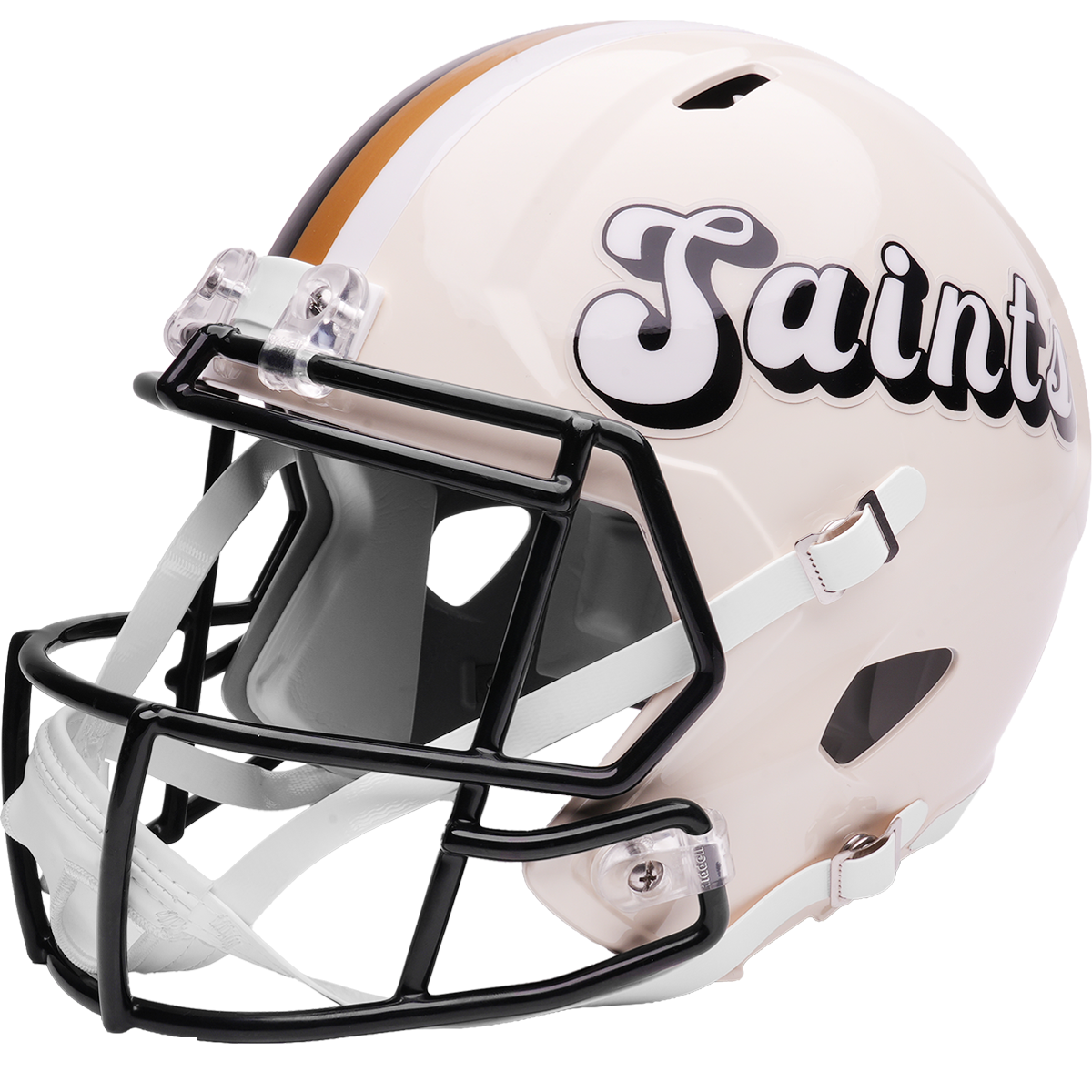 New Orleans Saints Riddell Speed Retro Replica Helmet – left side logo view