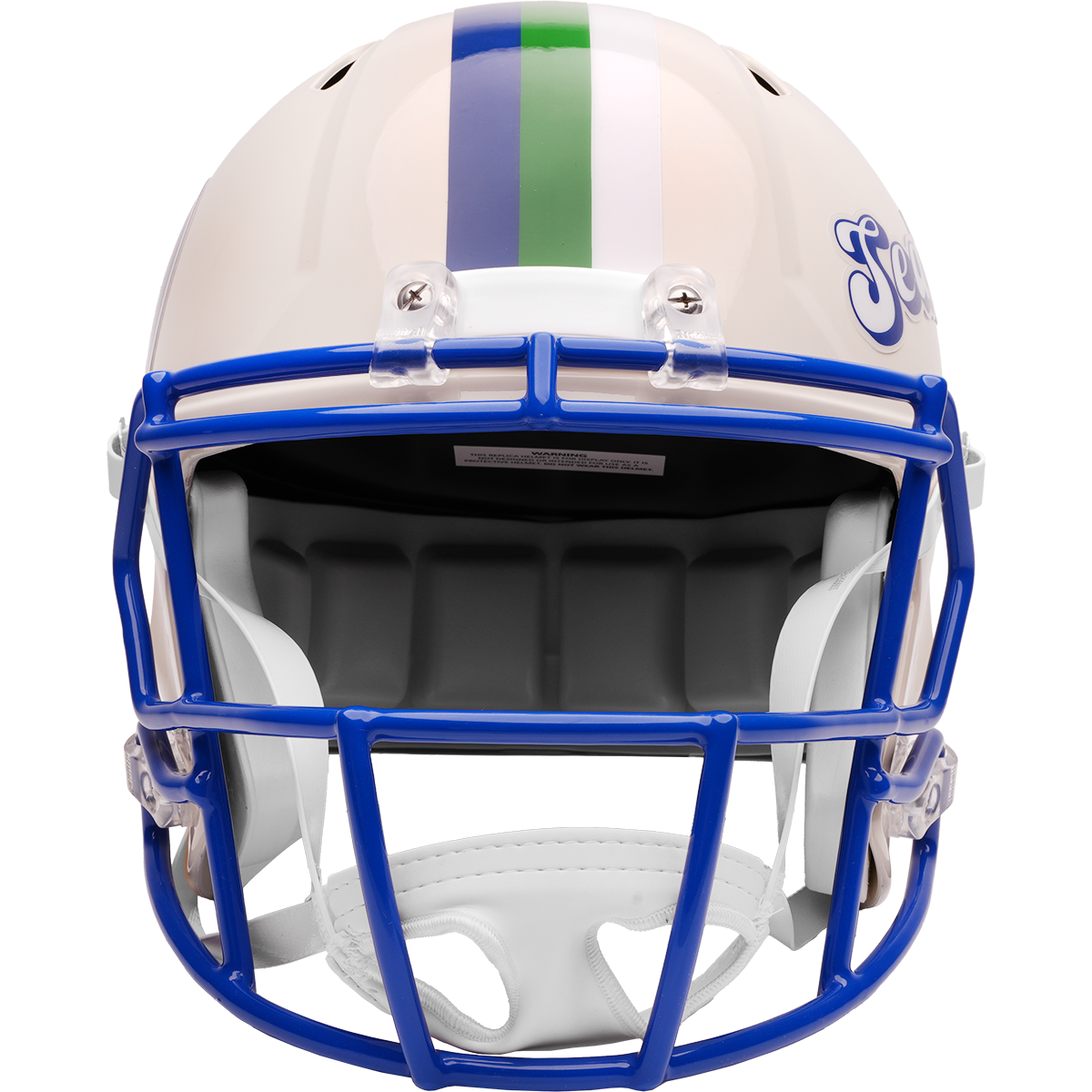 Seattle Seahawks Riddell Speed Retro Replica Helmet – front facemask view