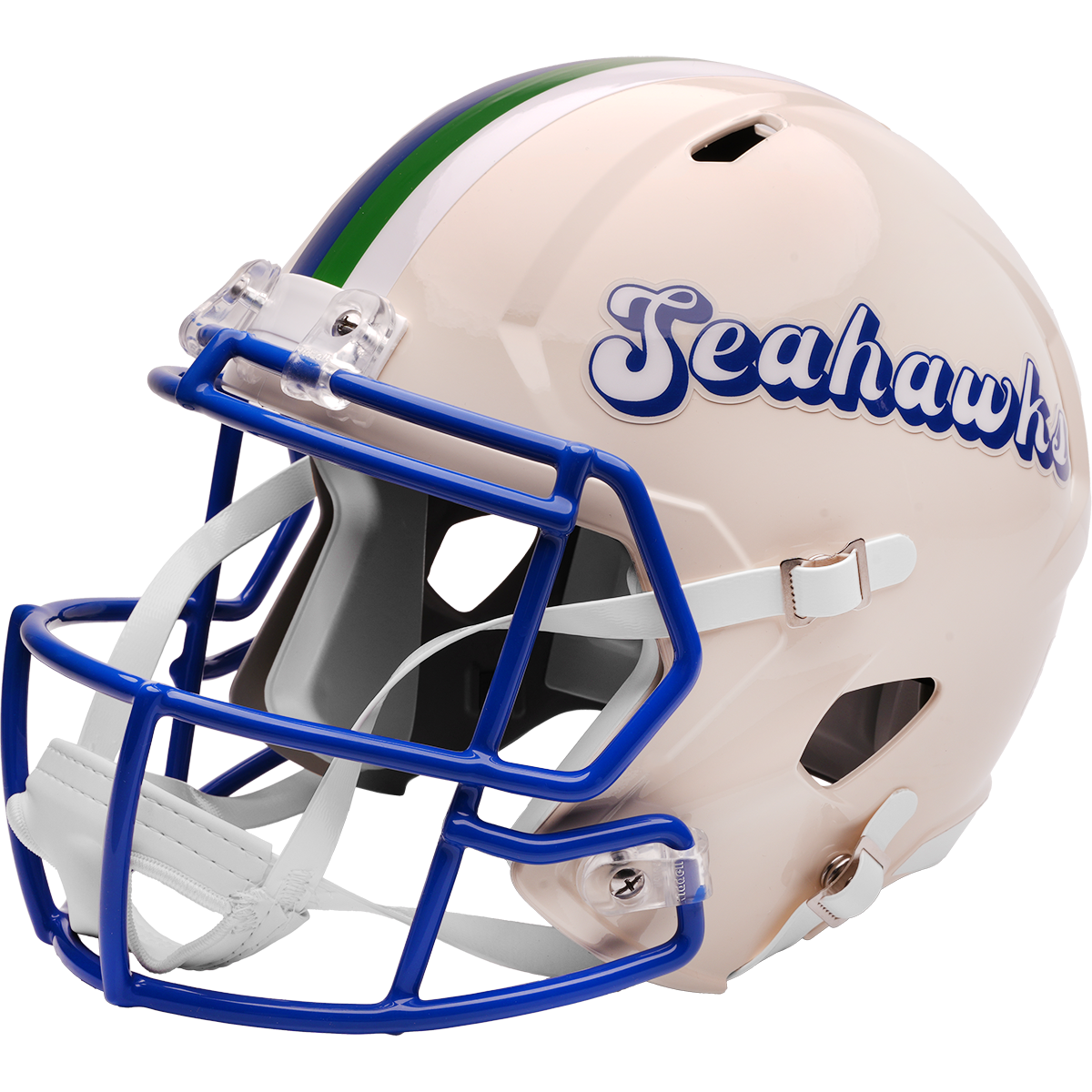 Seattle Seahawks Riddell Speed Retro Replica Helmet – left side logo view