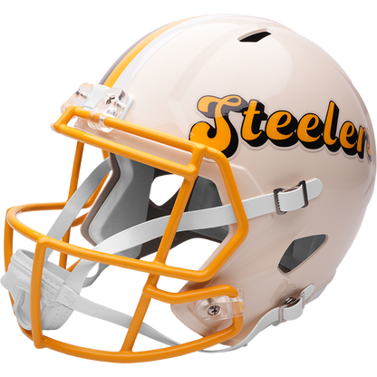 Pittsburgh Steelers Riddell Speed Retro Replica Helmet – left side logo view