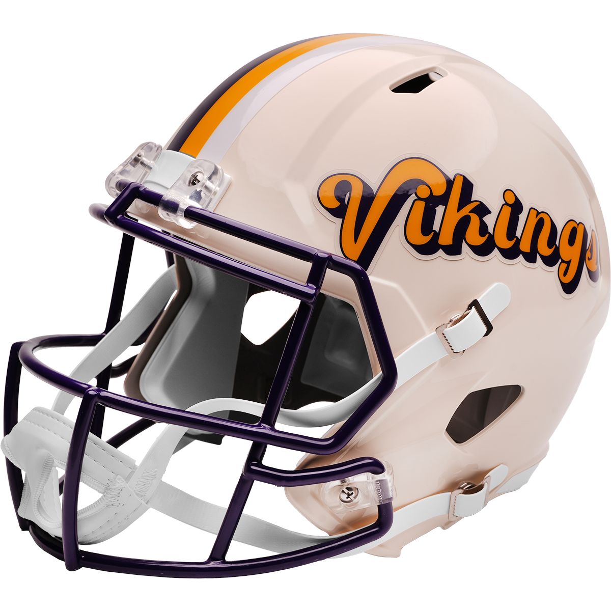 Minnesota Vikings Riddell Speed Retro Replica Helmet – left side logo view