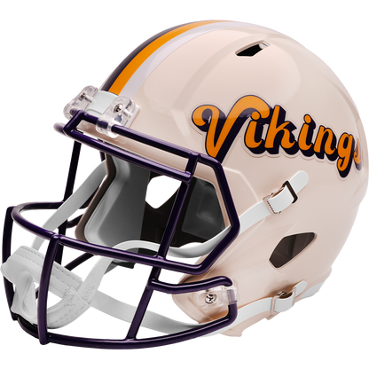 Minnesota Vikings Riddell Speed Retro Replica Helmet – left side logo view