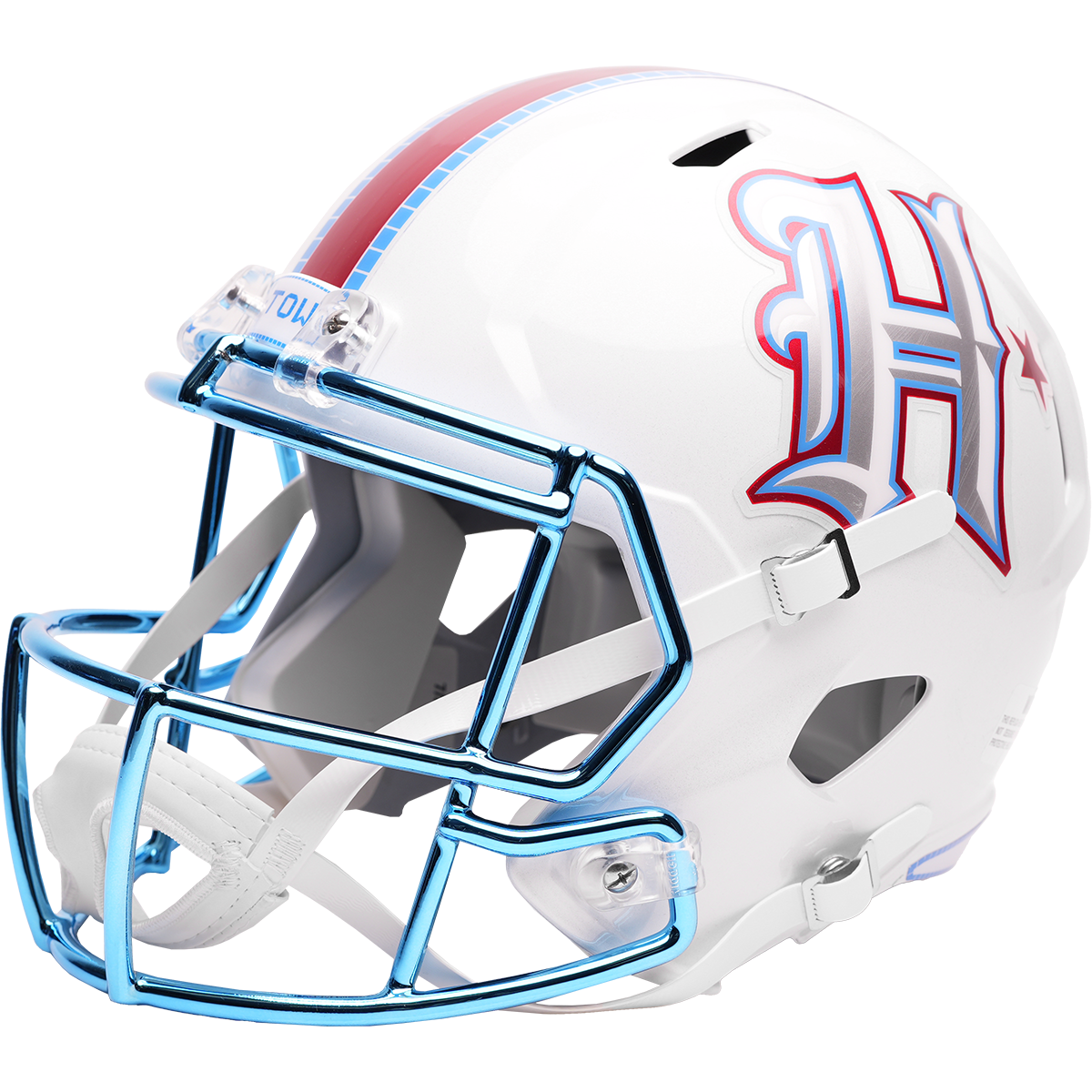 Houston Texans full size 2026 Rivalries Alternate replica helmet left side view