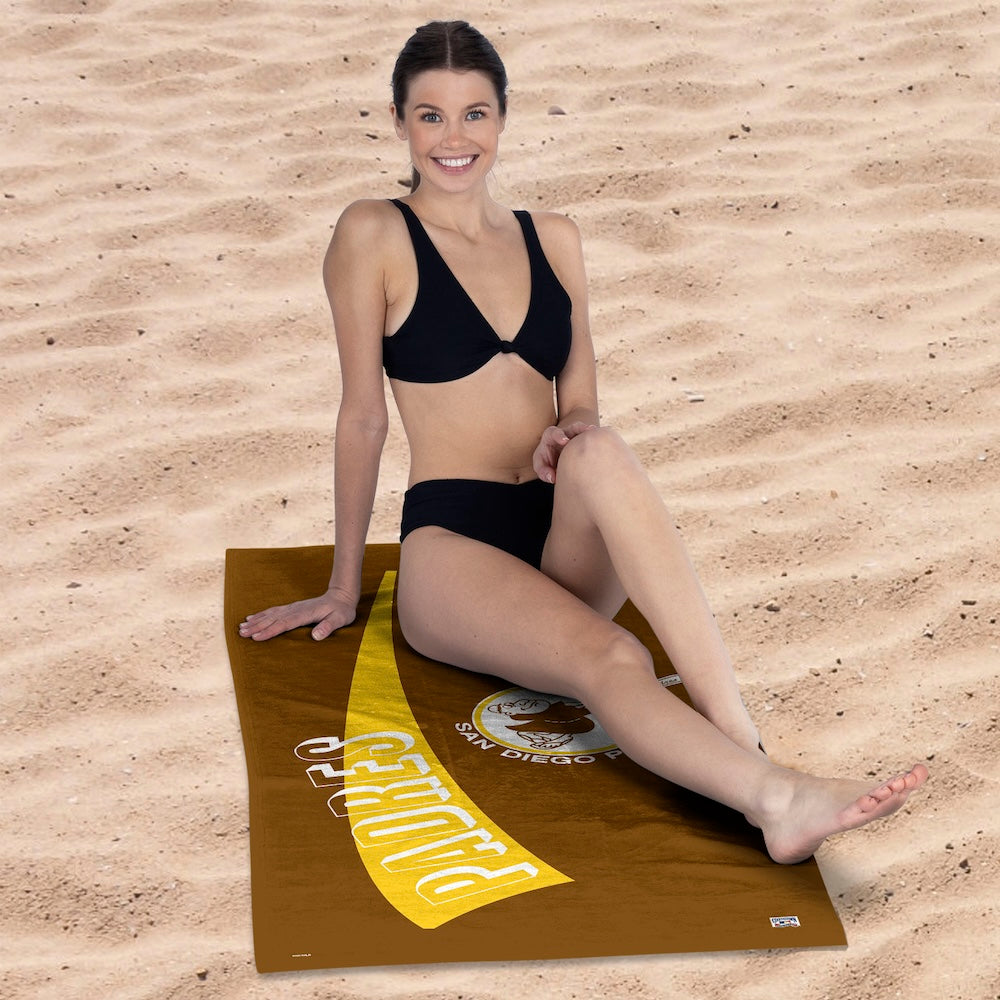 San Diego Padres CC throwback beach towel