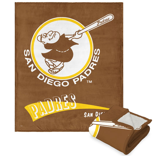 San Diego Padres throwback sherpa blanket