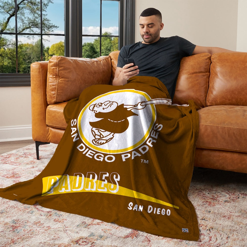 San Diego Padres CC throwback silk touch blanket