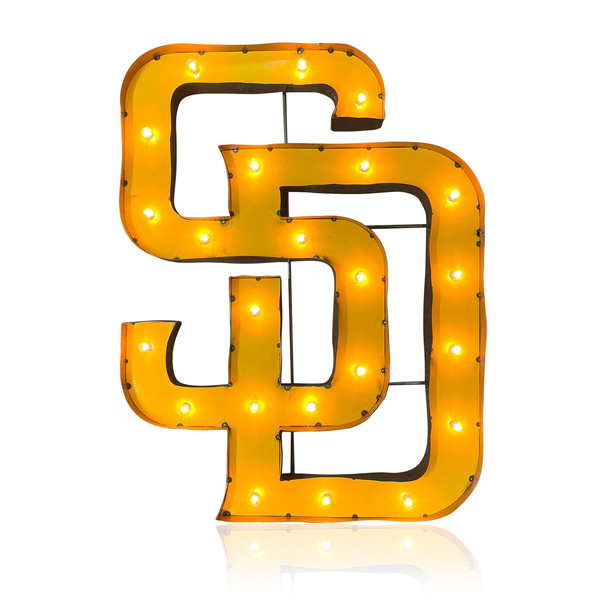 San Diego Padres logo lighted metal sign