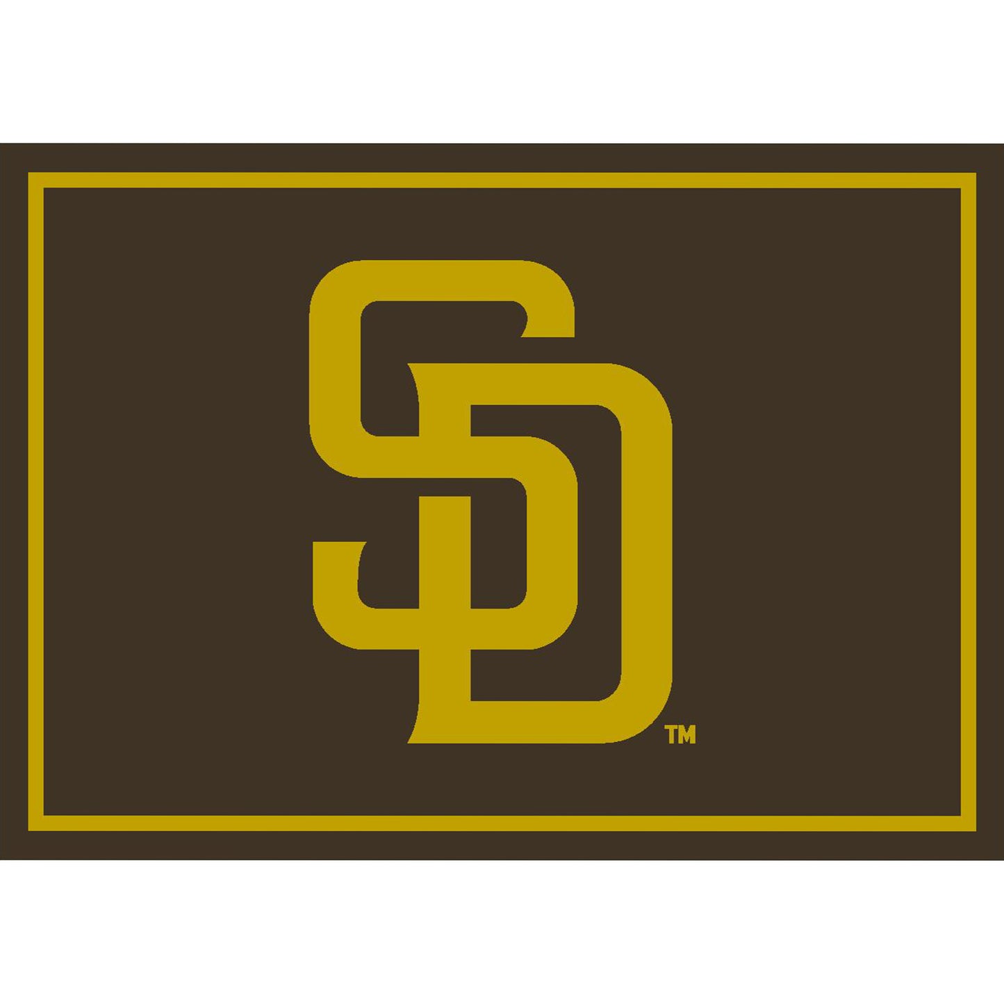 San Diego Padres distressed style area rug