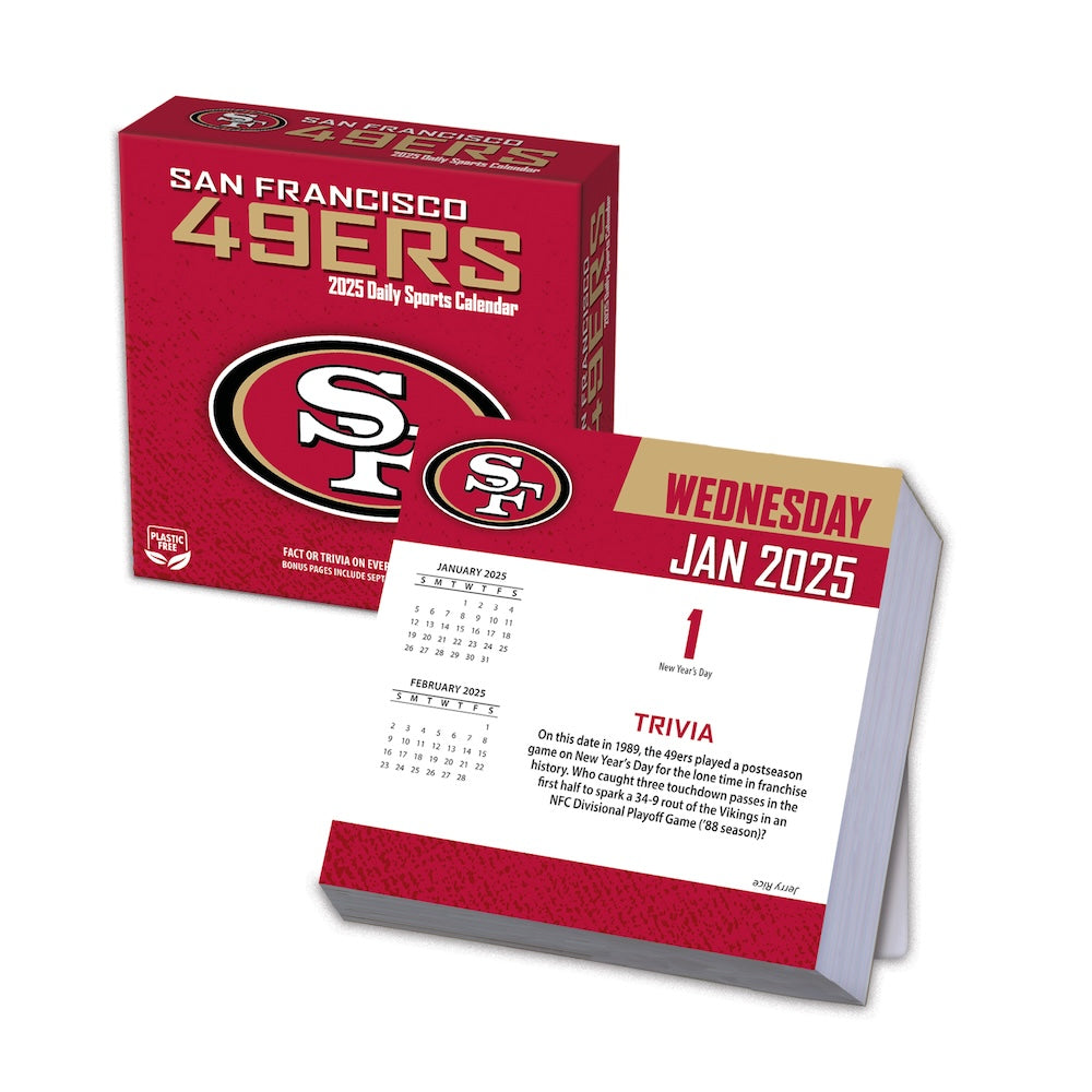 San Francisco 49ers 2025 Fact-A-Day Box Desk Calendar