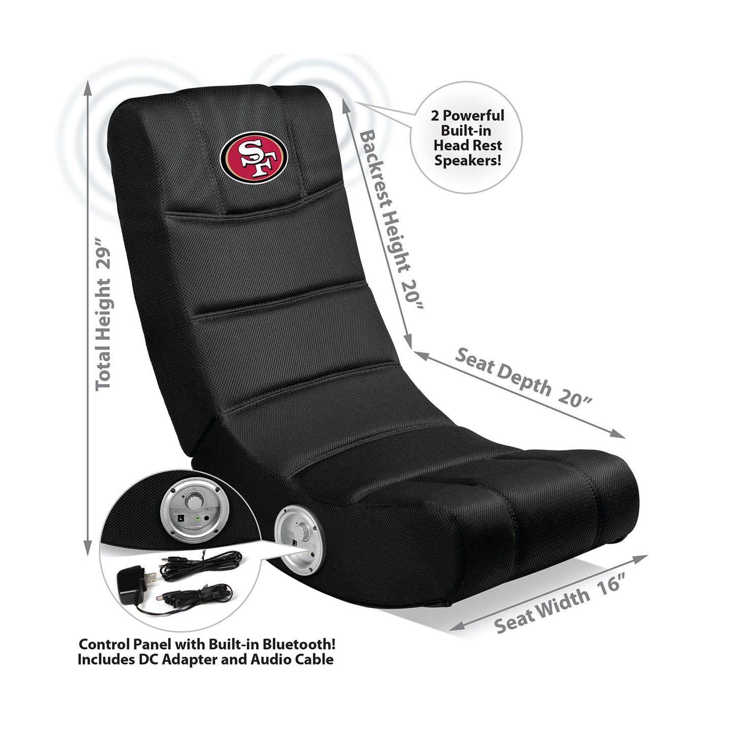 San Francisco 49ers kids gaming rocking chair