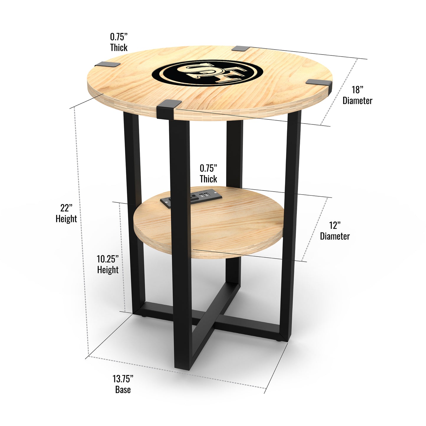 San Francisco 49ers Table Dimensions