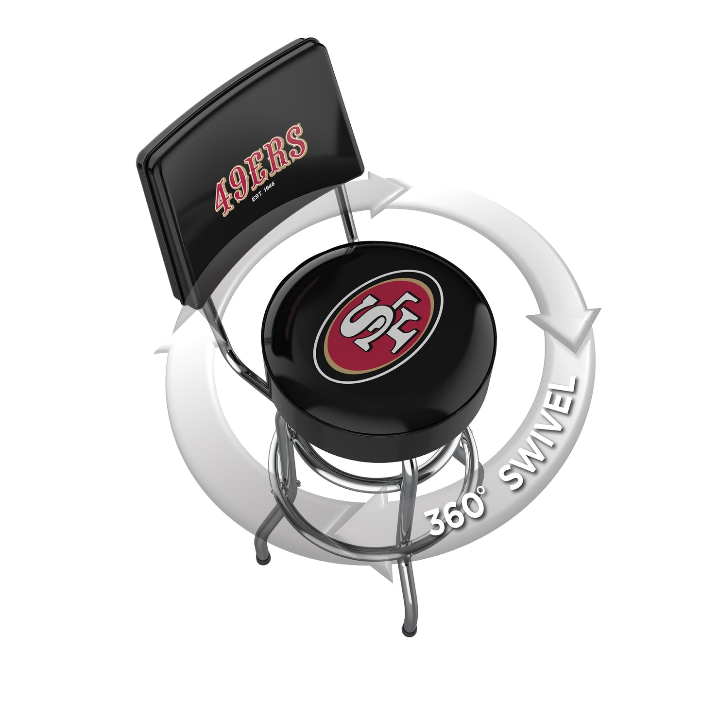 San Francisco 49ers Swivel Barstool