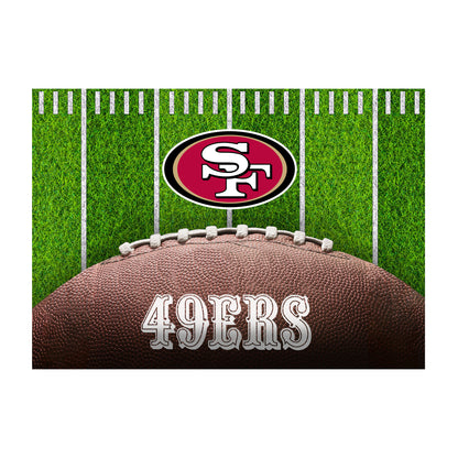 San Francisco 49ers washable football field rug