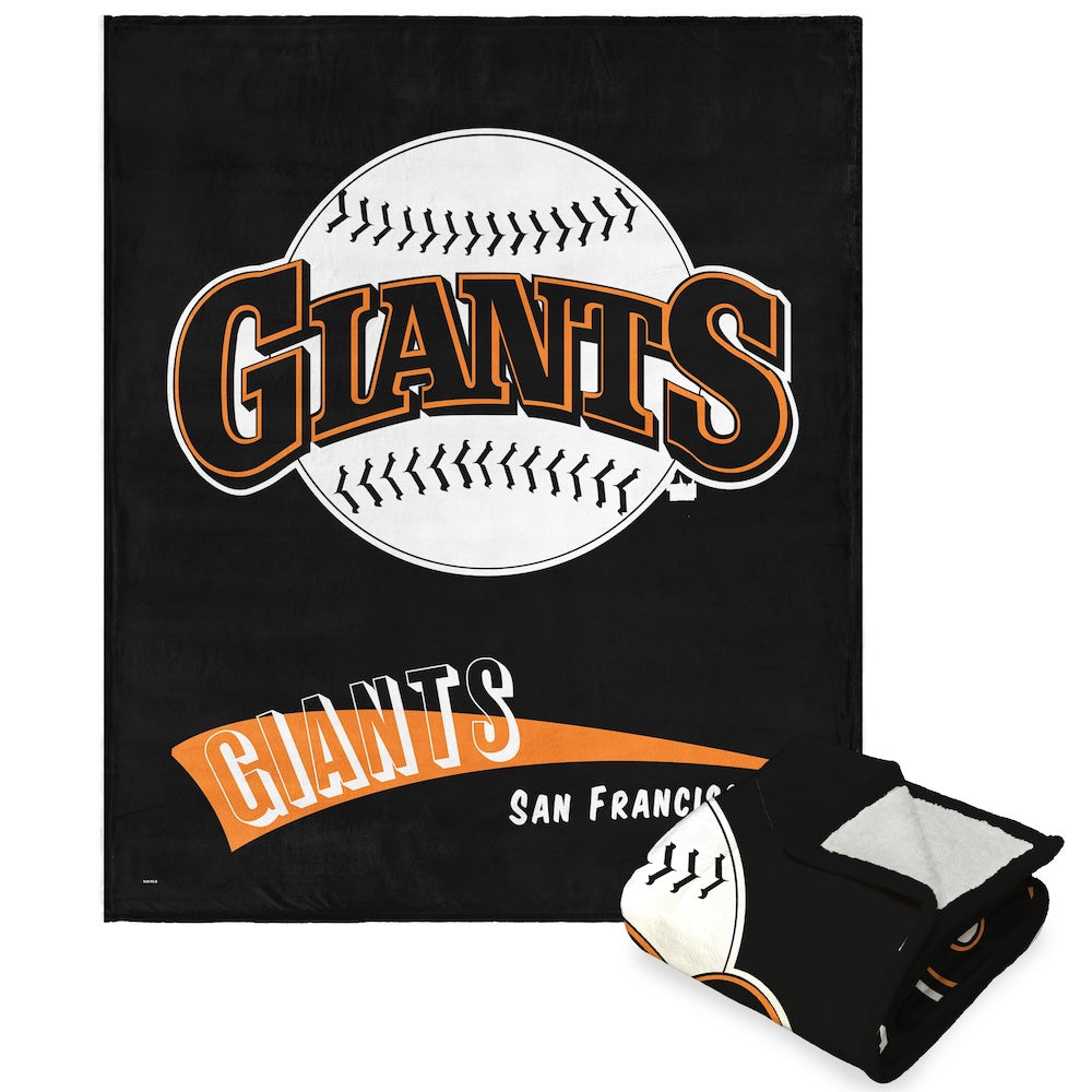 San Francisco Giants throwback sherpa blanket