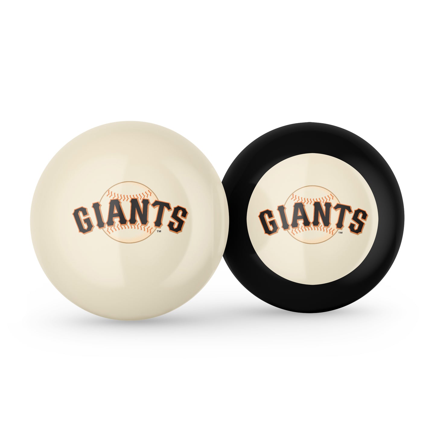 San Francisco Giants cue ball and 8 ball