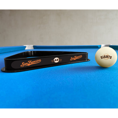 San Francisco Giants triangle rack and cue ball set