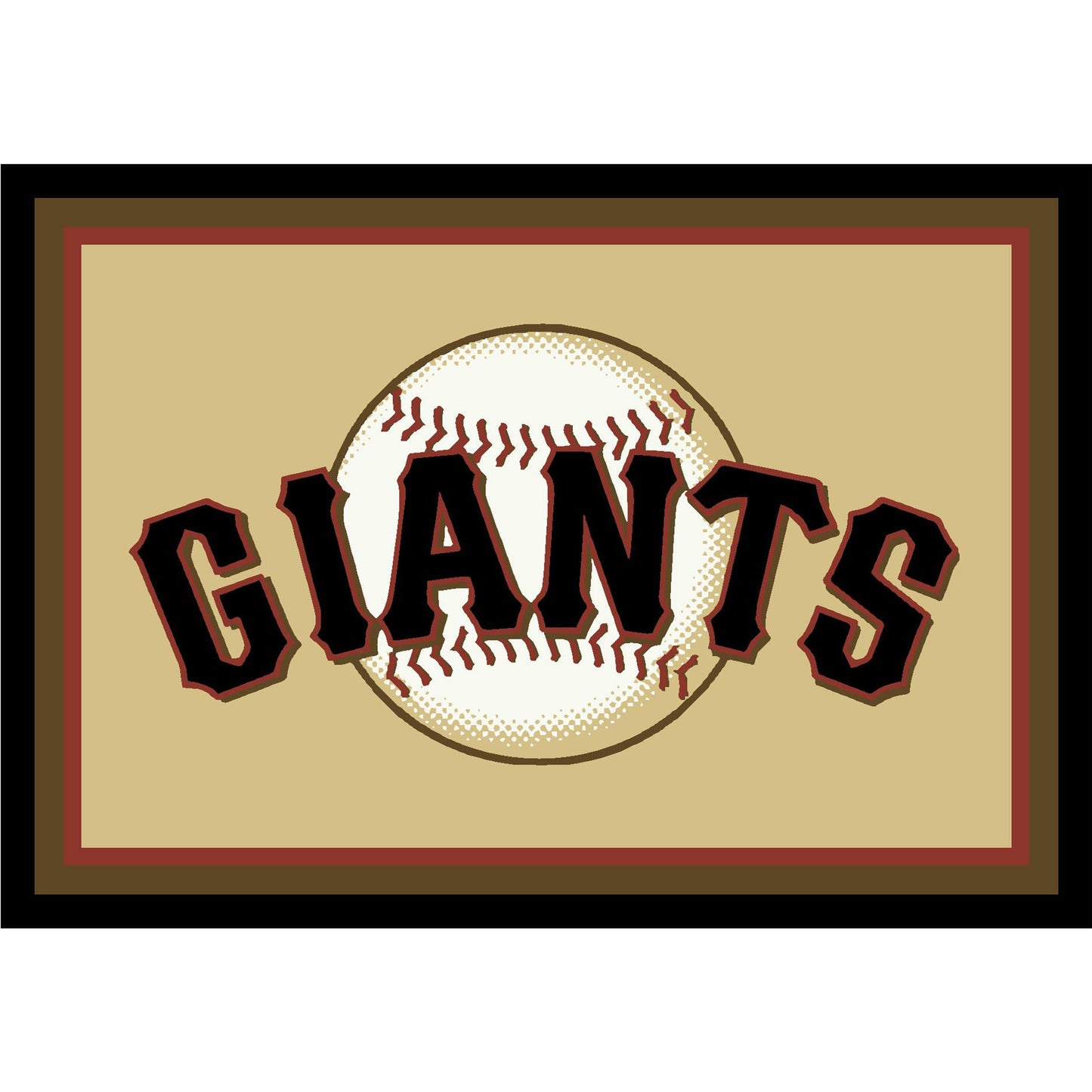 San Francisco Giants distressed style area rug