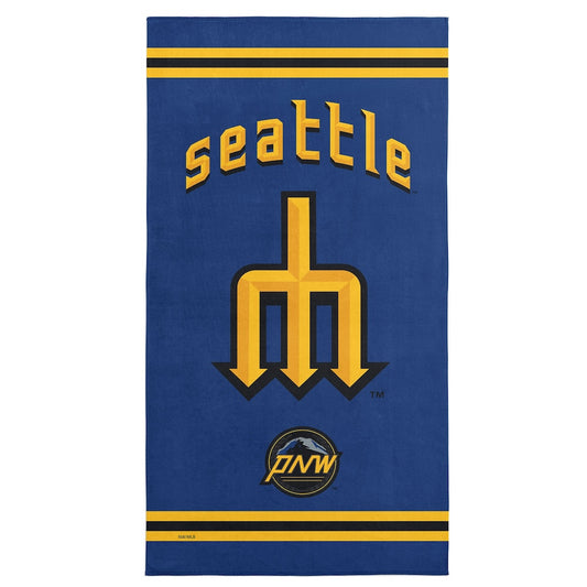 Seattle Mariners color block beach towel