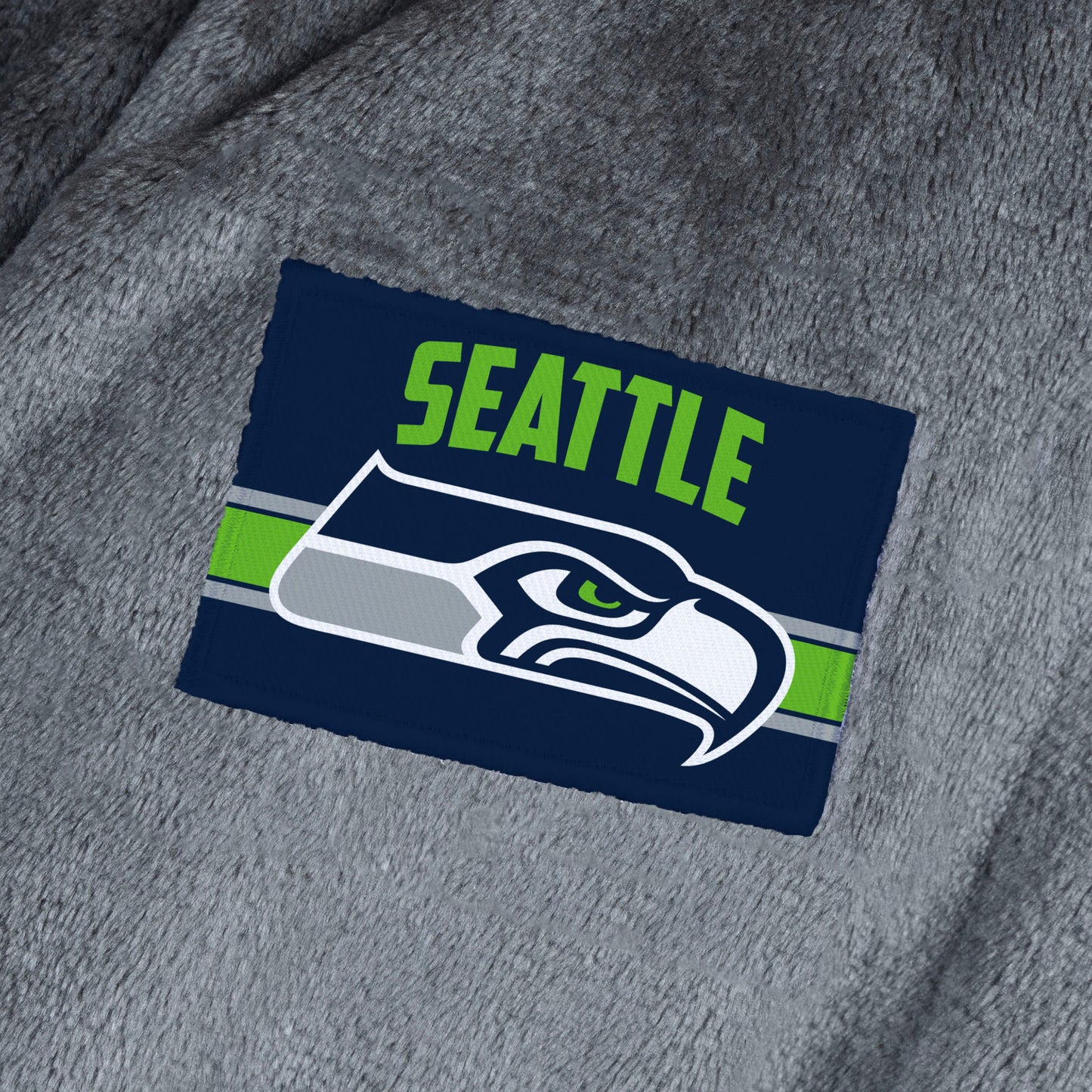 Seattle Seahawks silk touch charcoal bathrobe logo patch