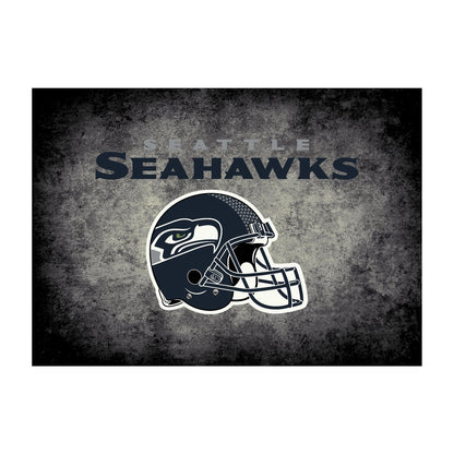 Seattle Seahawks distressed style area rug