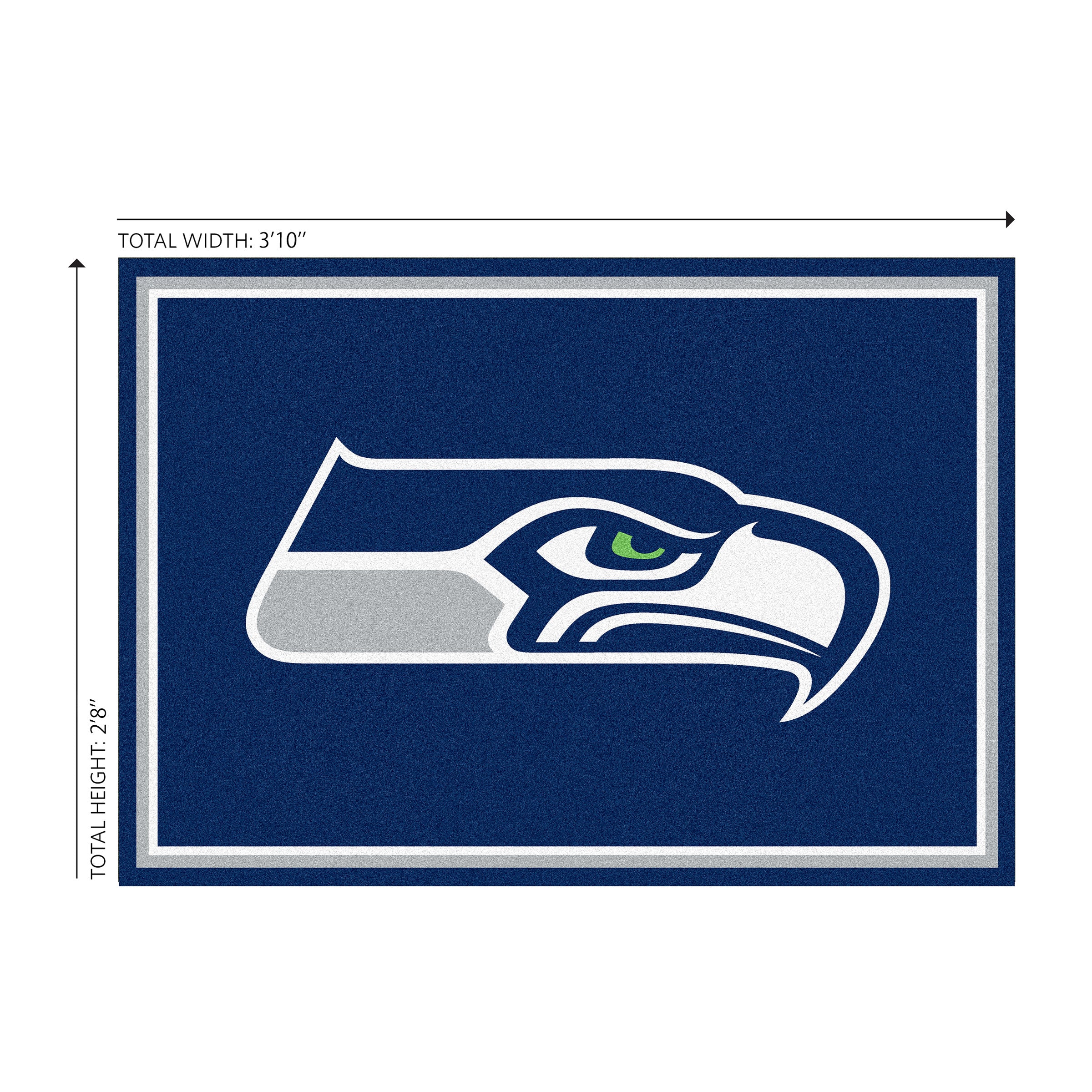 Buy NFL Seattle Seahawks Entry Mat and Official Area Rug 3 Ft x 4 Ft ...