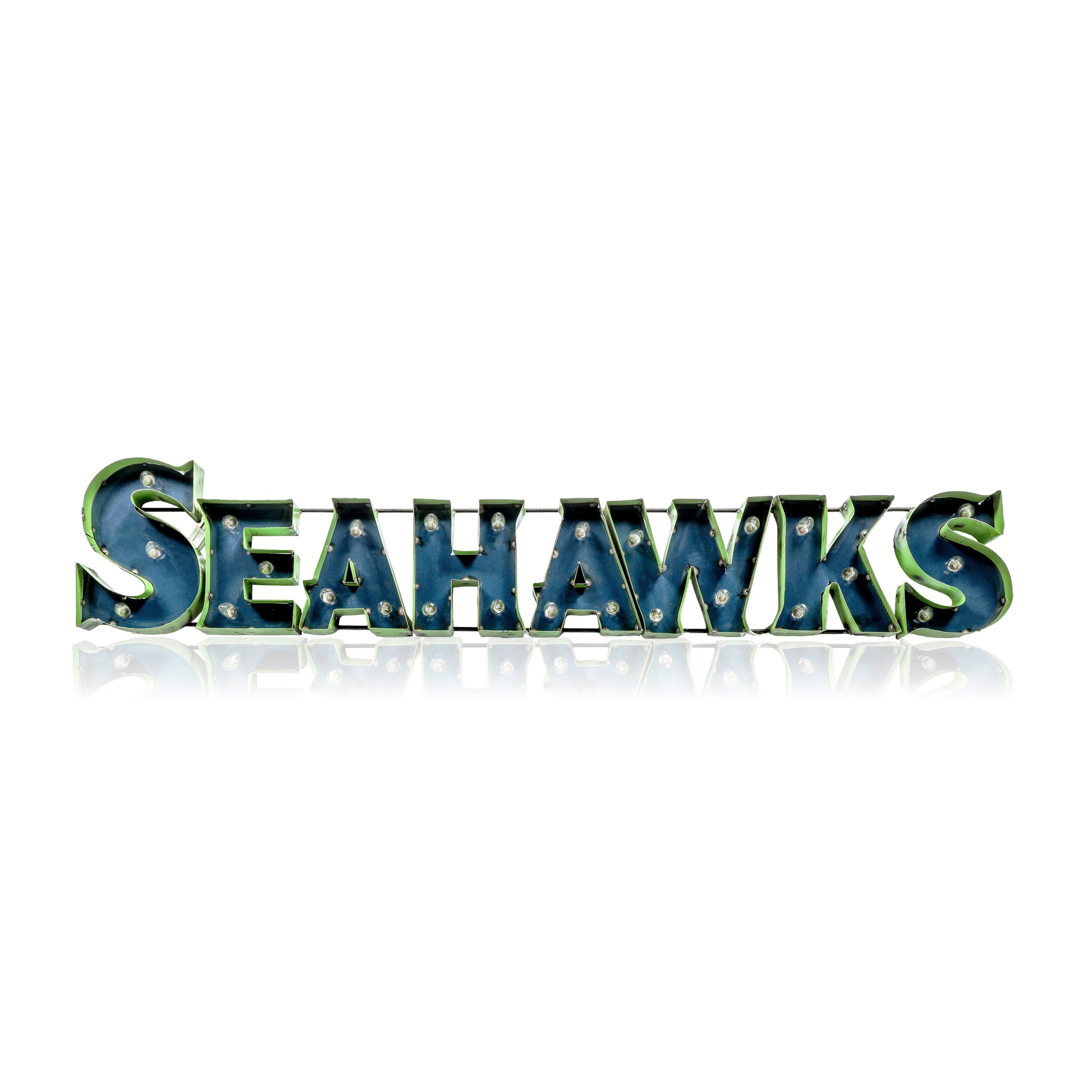 Seattle Seahawks lighted metal sign