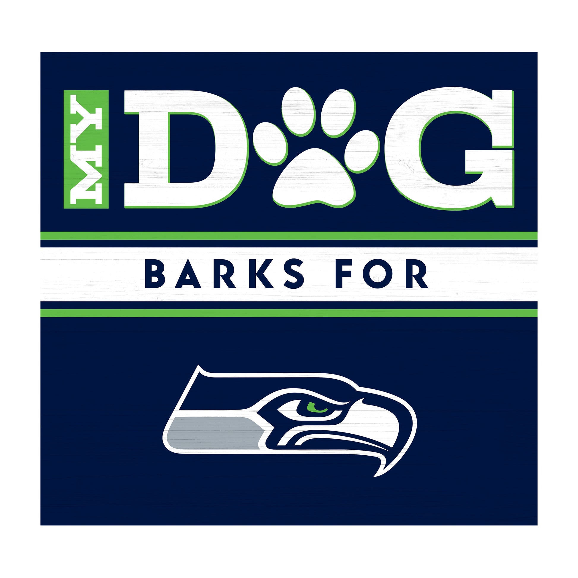 Seattle Seahawks dog sign