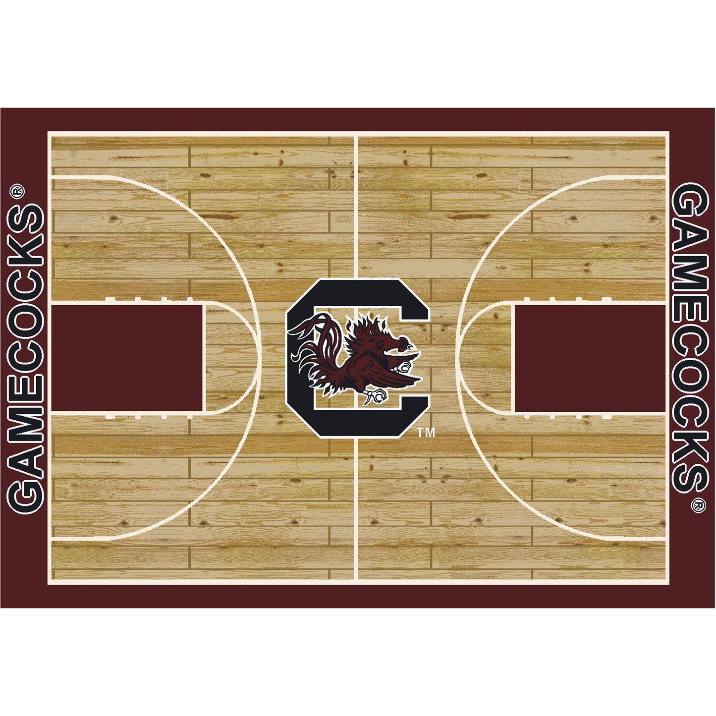 South Carolina Gamecocks courtside style area rug