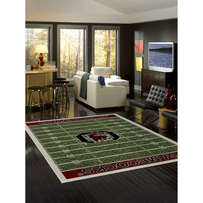 South Carolina Gamecocks home field style area rug lifestyle