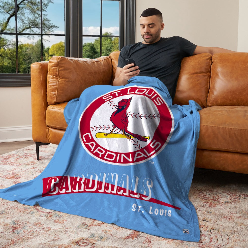 St. Louis Cardinals CC throwback silk touch blanket