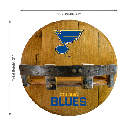 St. Louis Blues whiskey barrel shelf dimensions