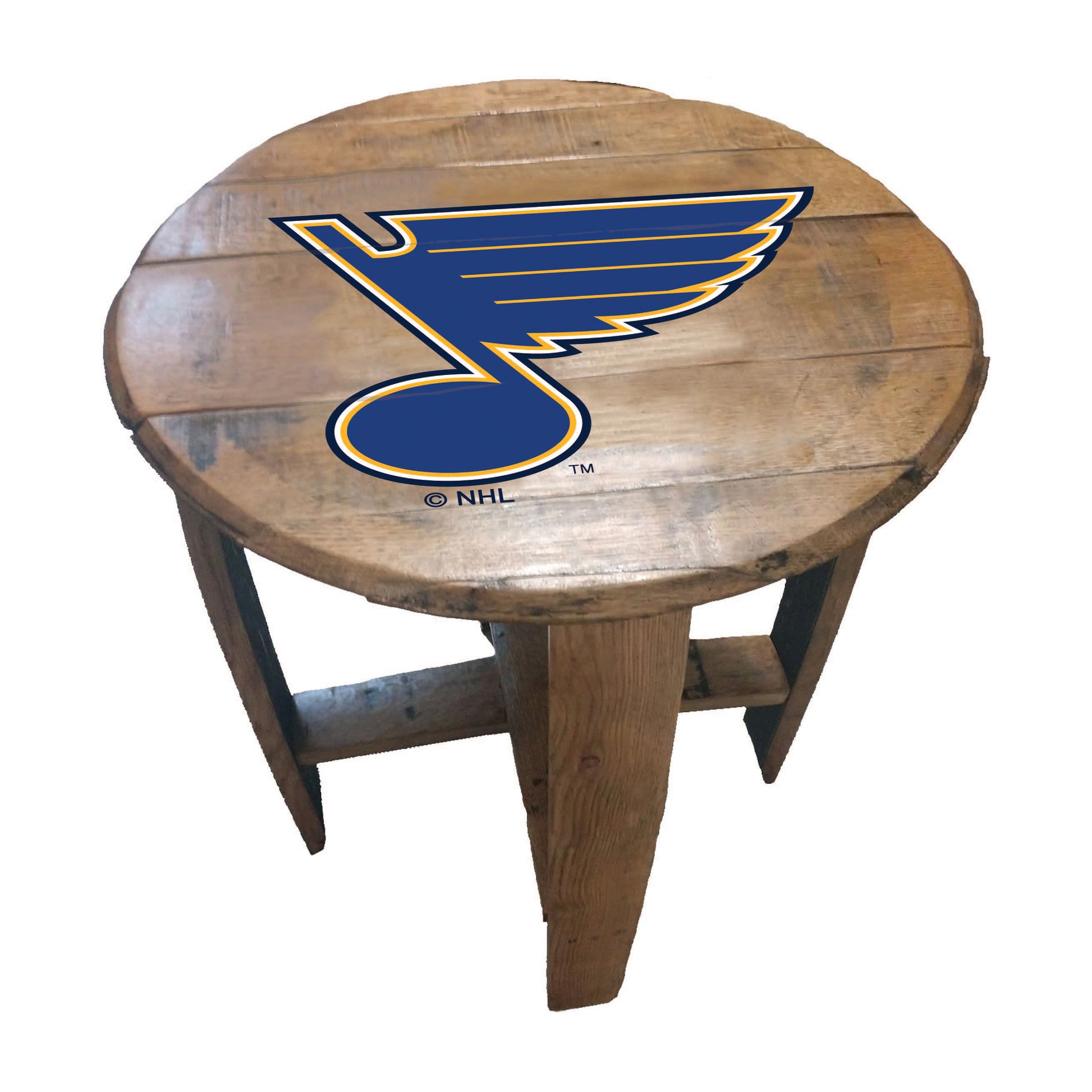 St. Louis Blues whiskey barrel end table