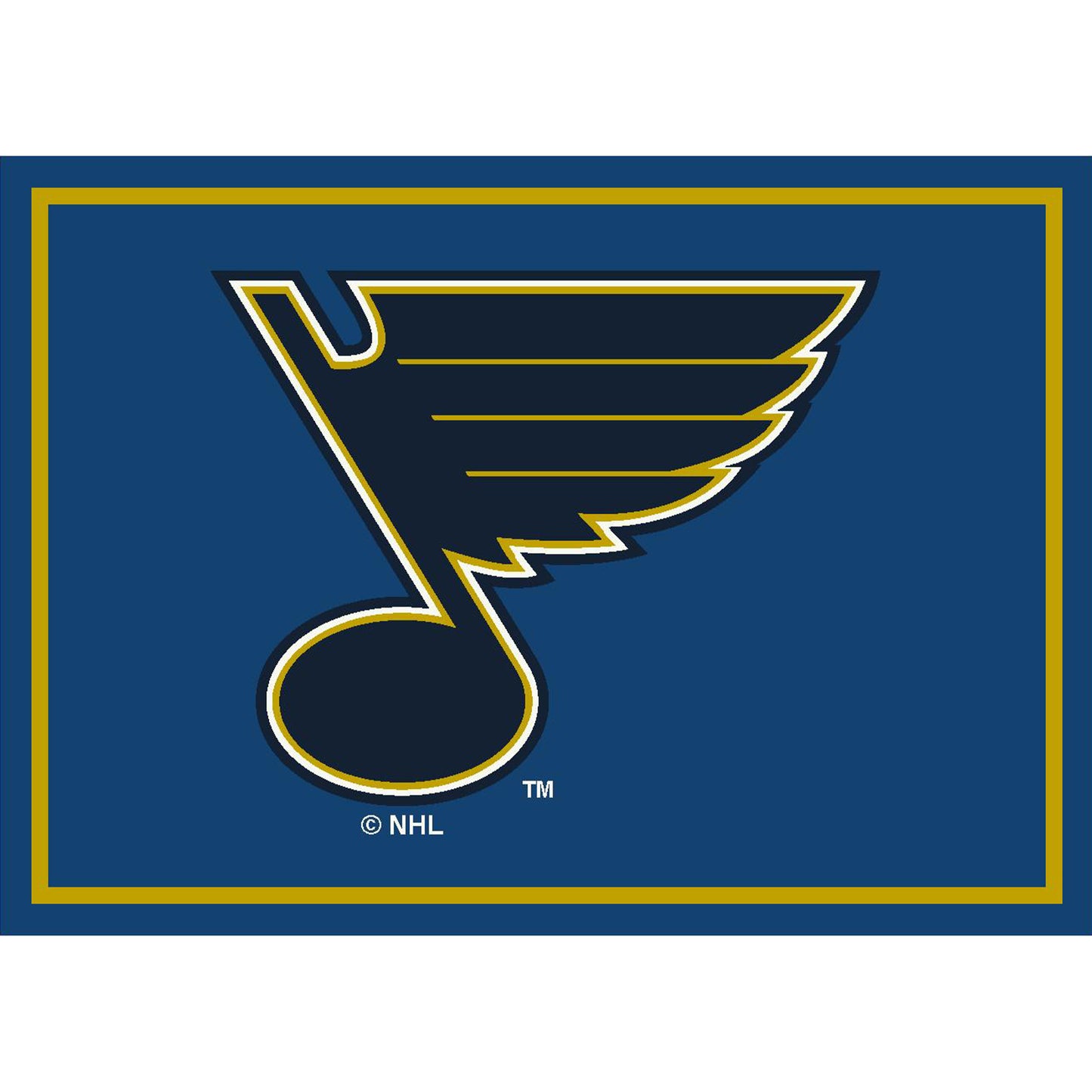 St. Louis Blues distressed style area rug