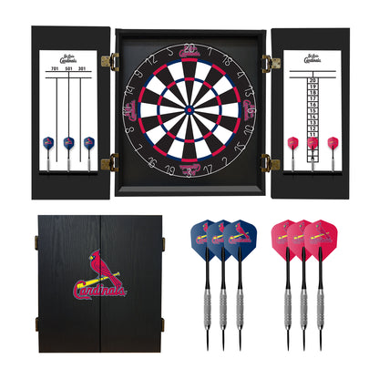 St. Louis Cardinals Dart Board Cabinet Set