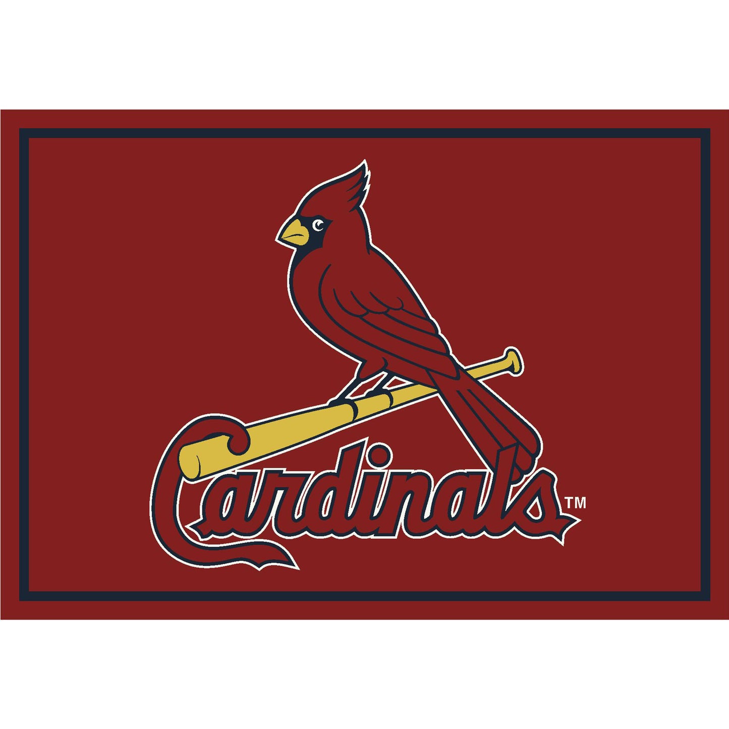 St. Louis Cardinals distressed style area rug