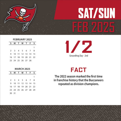 Tampa Bay Buccaneers 2025 Fact-A-Day Box Desk Calendar Feb