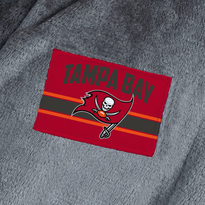 Tampa Bay Buccaneers silk touch charcoal bathrobe logo patch