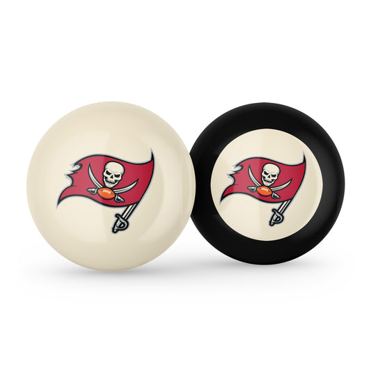 Tampa Bay Buccaneers cue ball and 8 ball