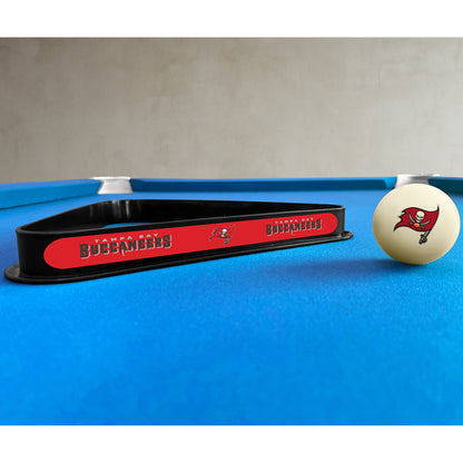 Tampa Bay Buccaneers triangle rack and cue ball set