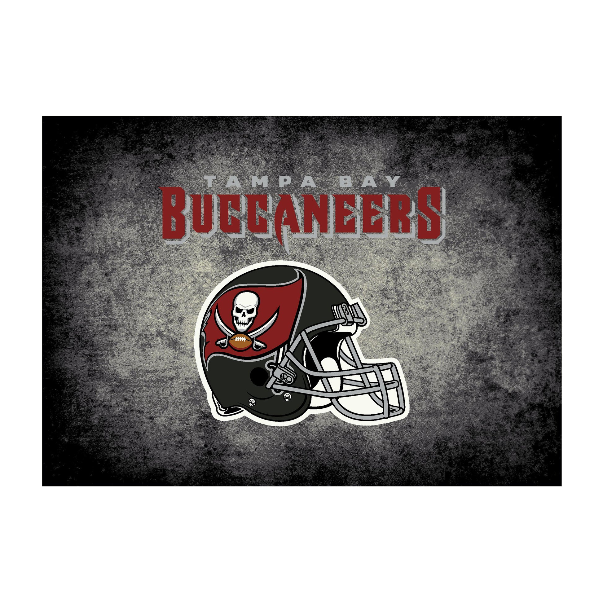 Tampa Bay Buccaneers distressed style area rug