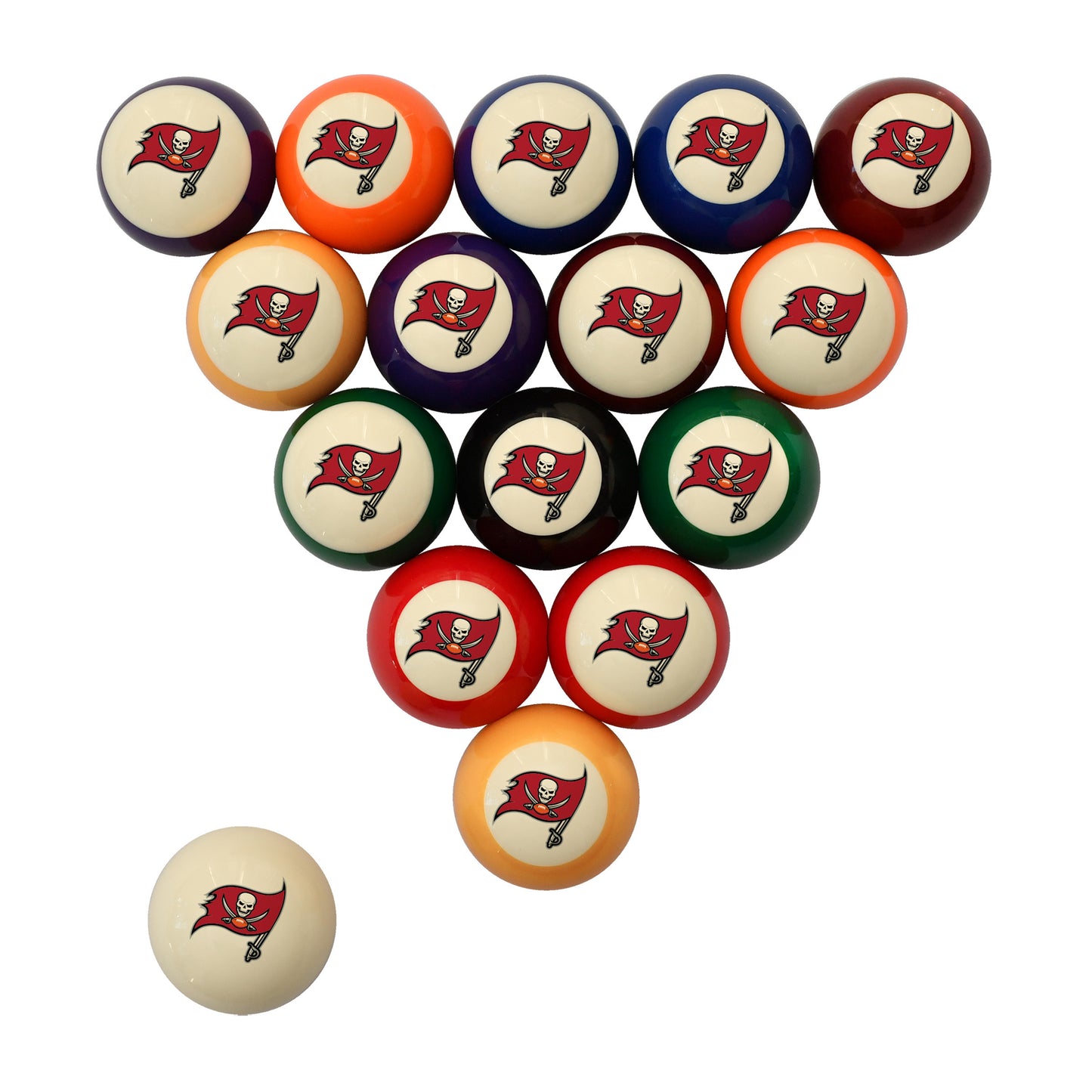 Tampa Bay Buccaneers logo billiards balls